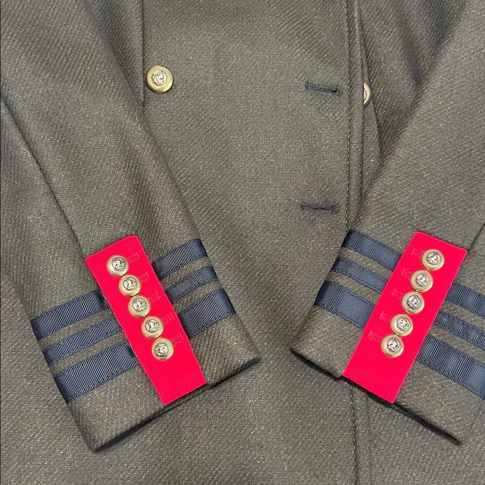 Zara Woman Olive Military Double-Breasted Blazer Jacket XS | Excellent Condition - Picture 11 of 13